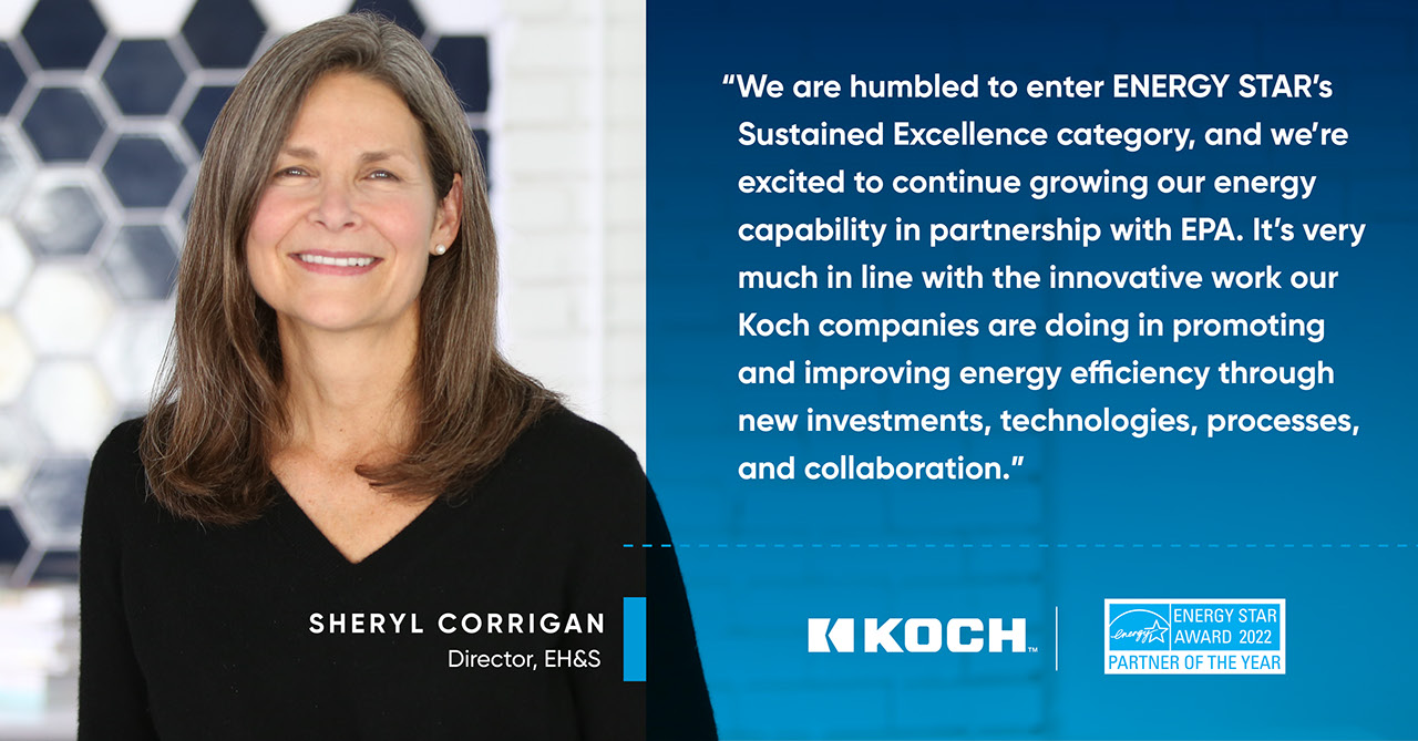 Koch wins Energy Star Partner of the Year Sheryl Corrigan Quote